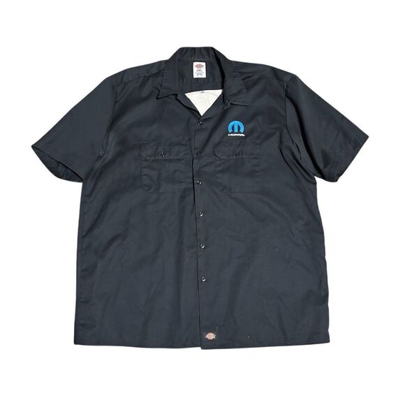 Dickies Mopar Men's 2XL Black Short Sleeve Button Down Work Shirt - Picture 1 of 4
